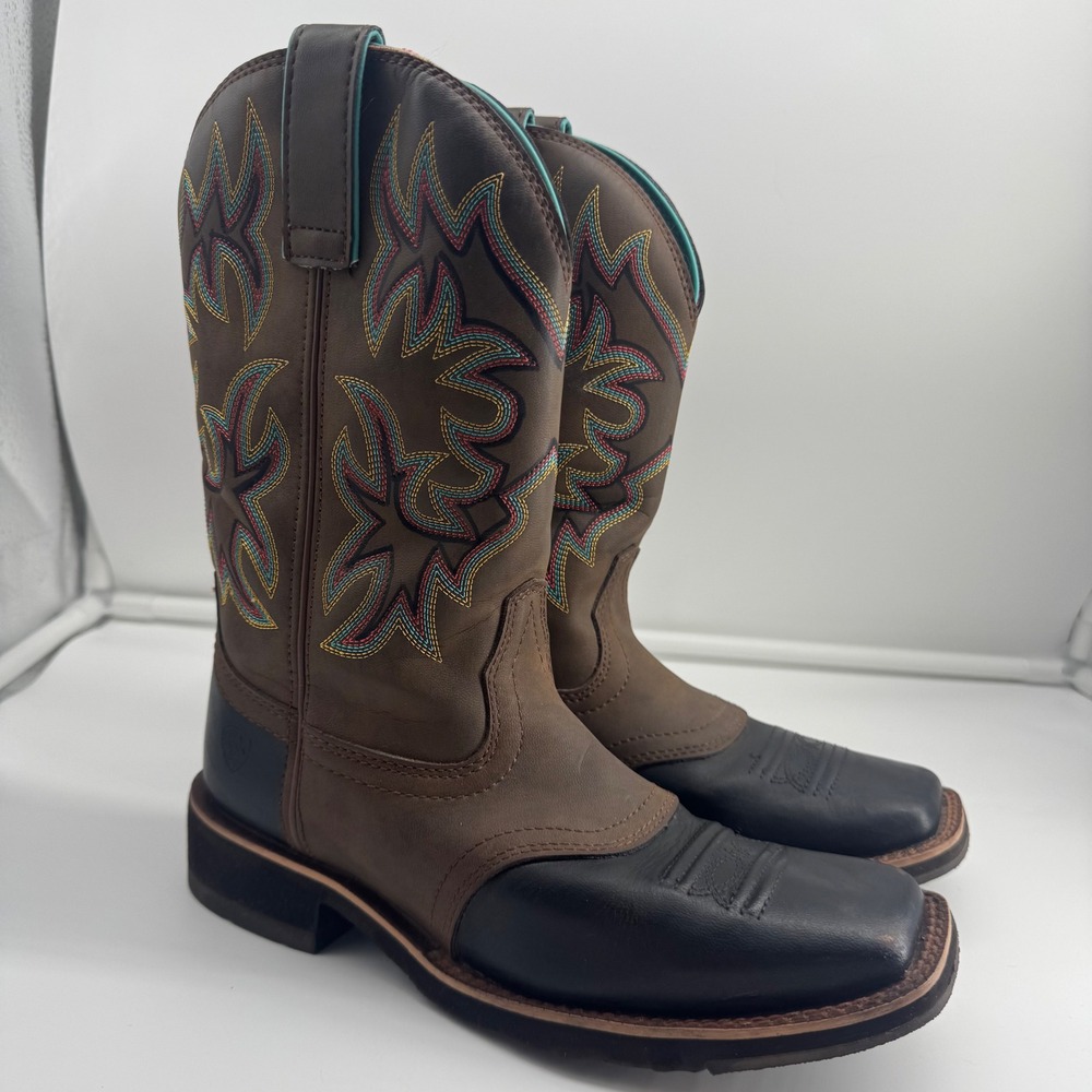 Ariat Women's Delilah Western Cowboy Boots - Size 7.5B - Toasted Brown Leather